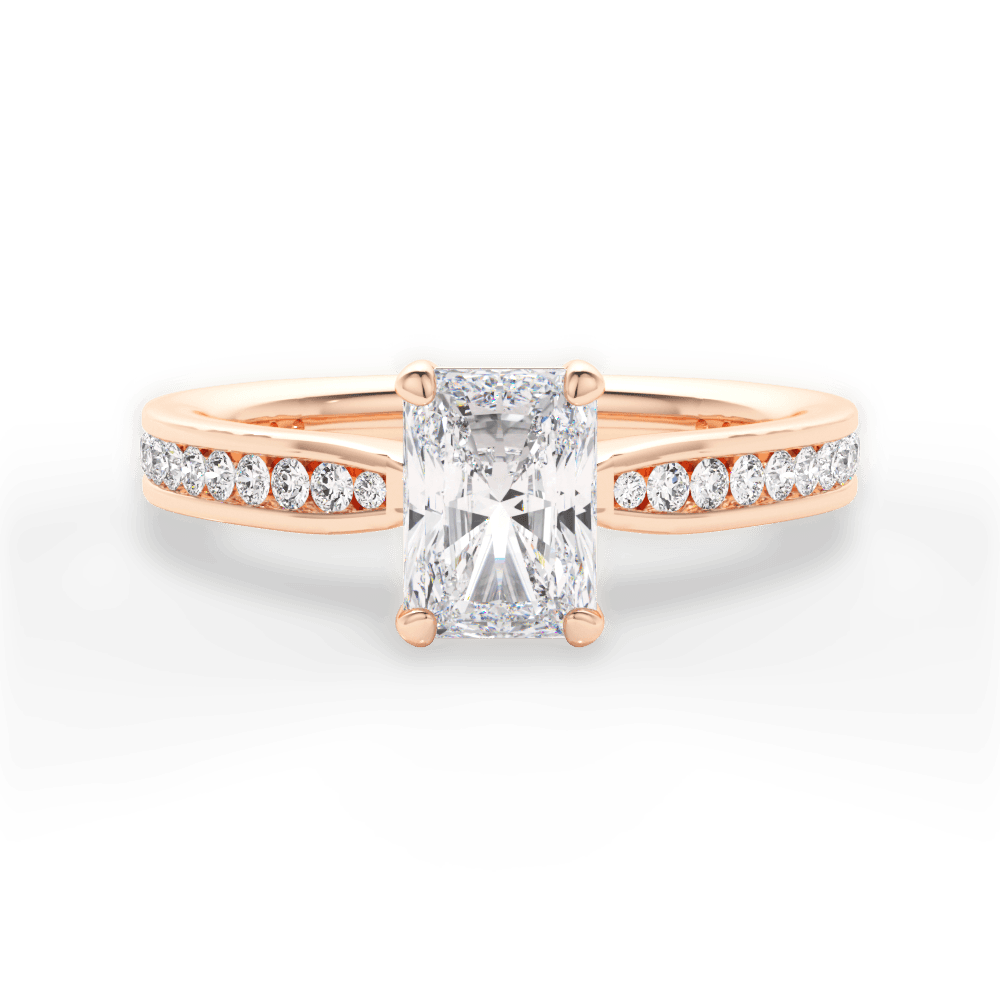 14kt Rose Gold/18kt Rose Gold/radiant/top