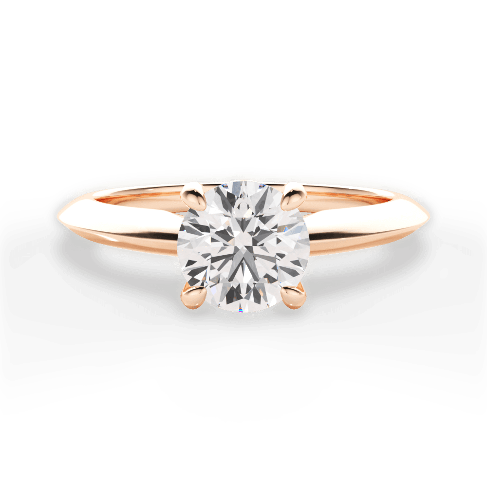 14kt Rose Gold/18kt Rose Gold/round/top