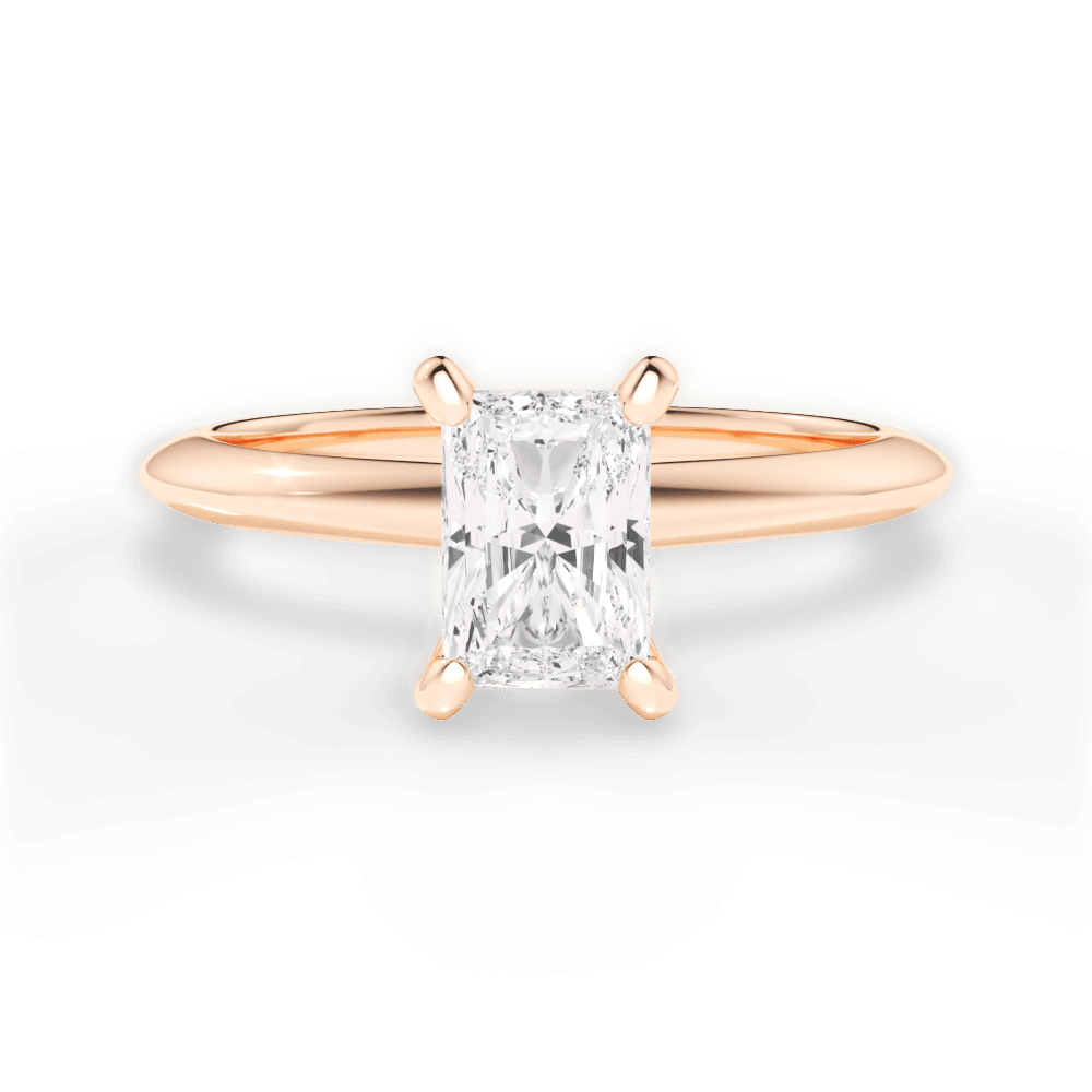 14kt Rose Gold/18kt Rose Gold/radiant/top