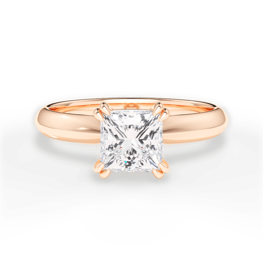 14kt Rose Gold/18kt Rose Gold/princess/top