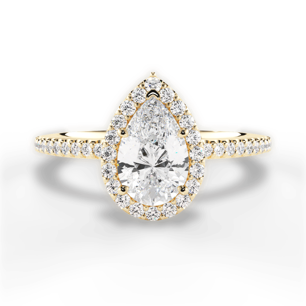 14kt Yellow Gold/18kt Yellow Gold/pear/top
