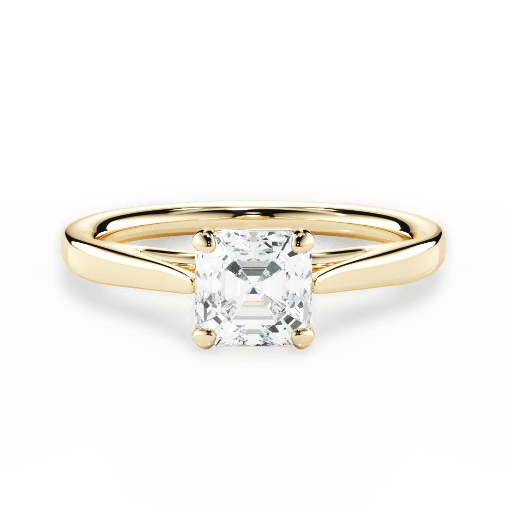 14kt Yellow Gold/18kt Yellow Gold/asscher/top