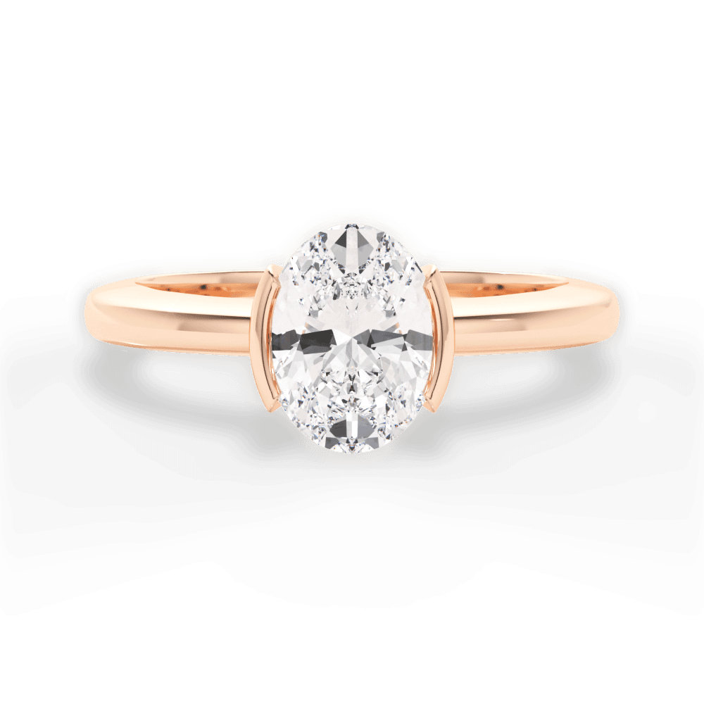 14kt Rose Gold/18kt Rose Gold/oval/top