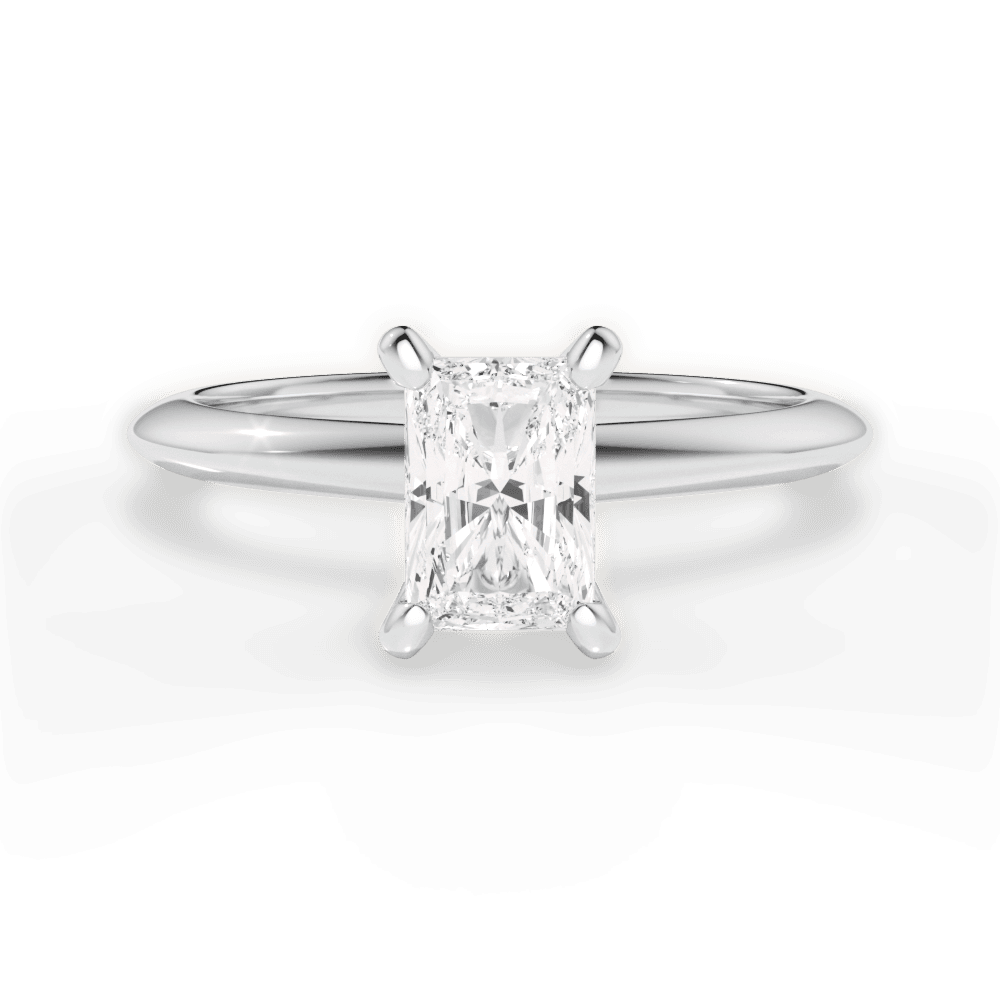 14kt White Gold/18kt White Gold/Platinum/radiant/top