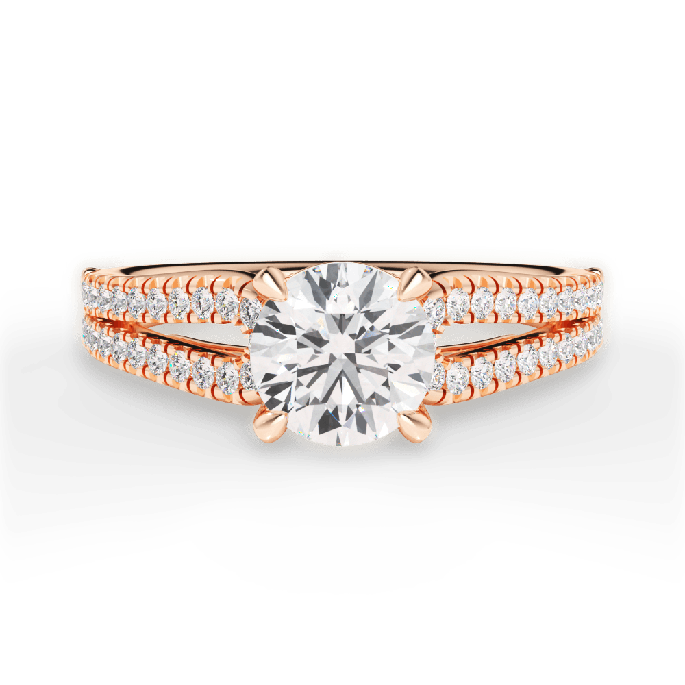 14kt Rose Gold/18kt Rose Gold/round/top