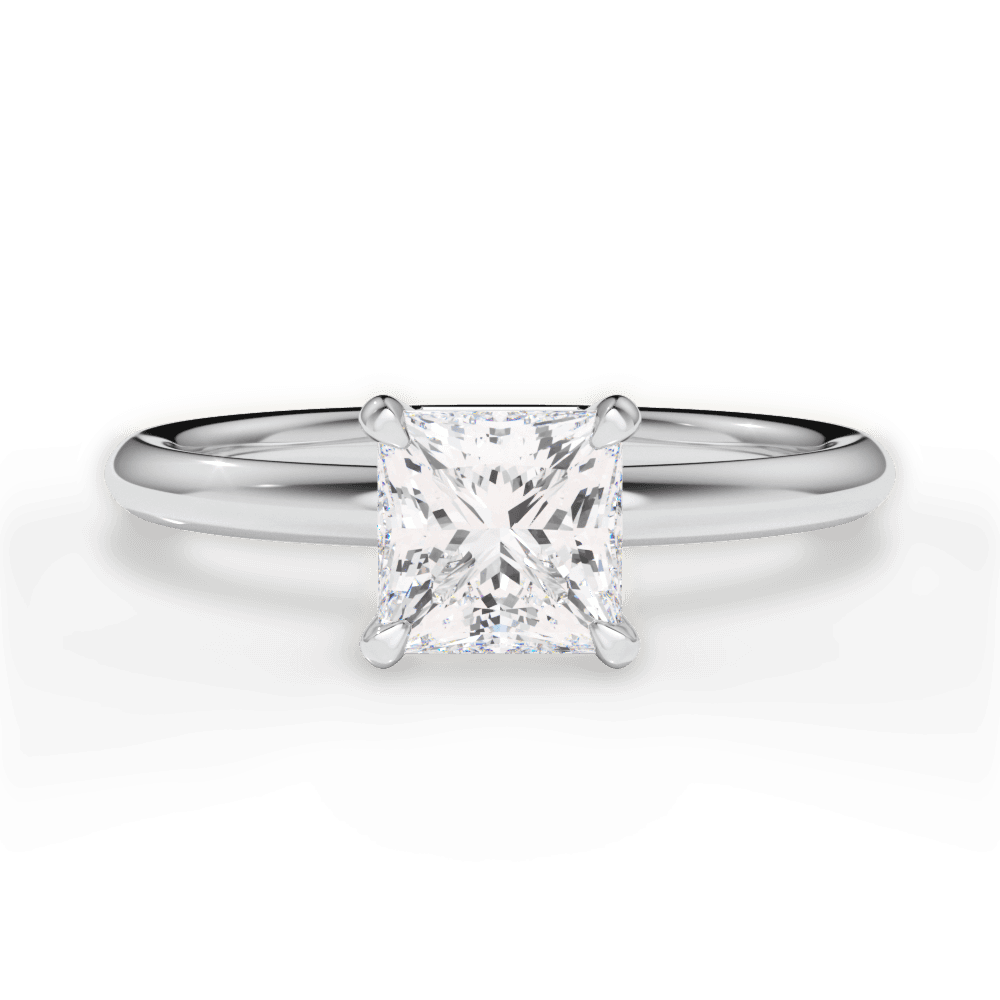 14kt White Gold/18kt White Gold/Platinum/princess/top