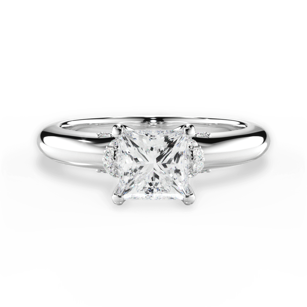 14kt White Gold/18kt White Gold/Platinum/princess/top