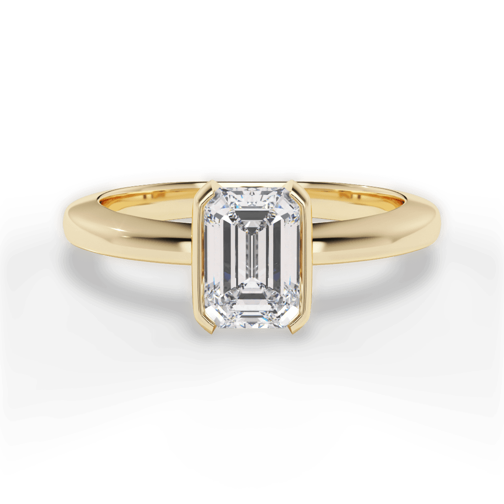 14kt Yellow Gold/18kt Yellow Gold/emerald/top