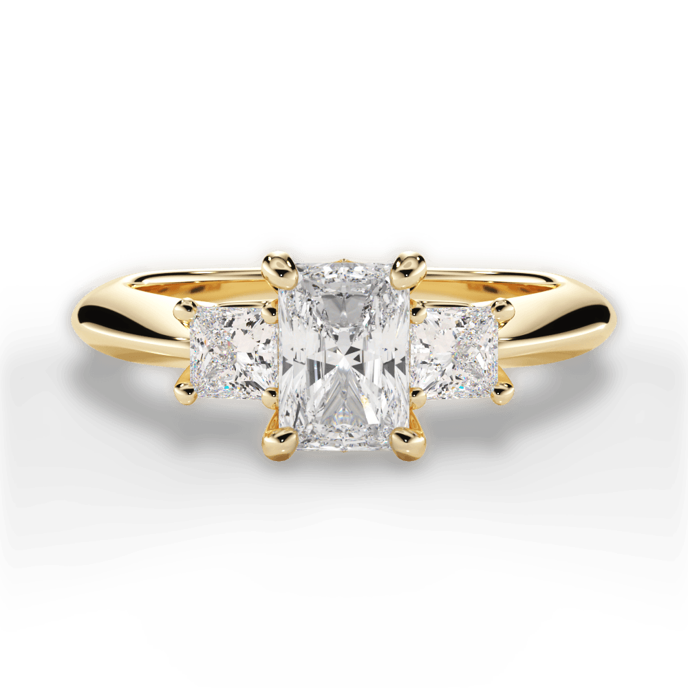 14kt Yellow Gold/18kt Yellow Gold/radiant/top