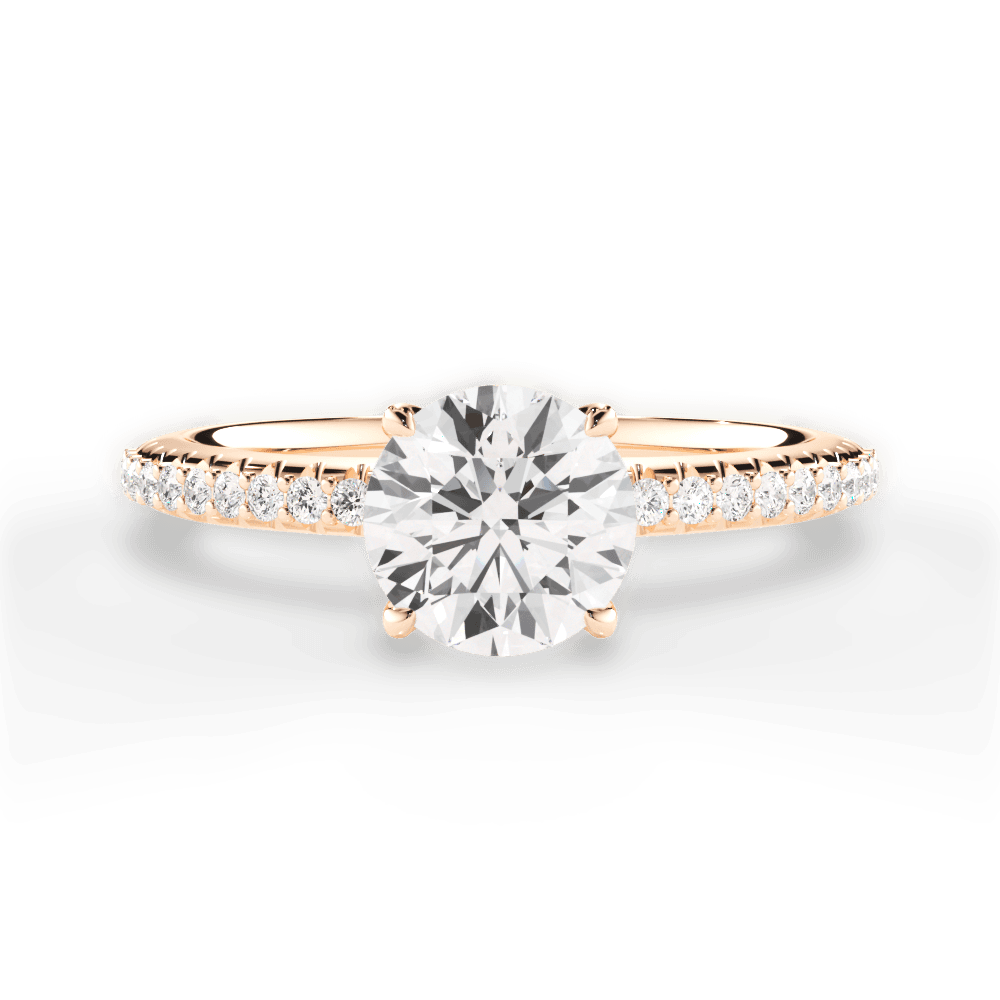 14kt Rose Gold/18kt Rose Gold/round/top