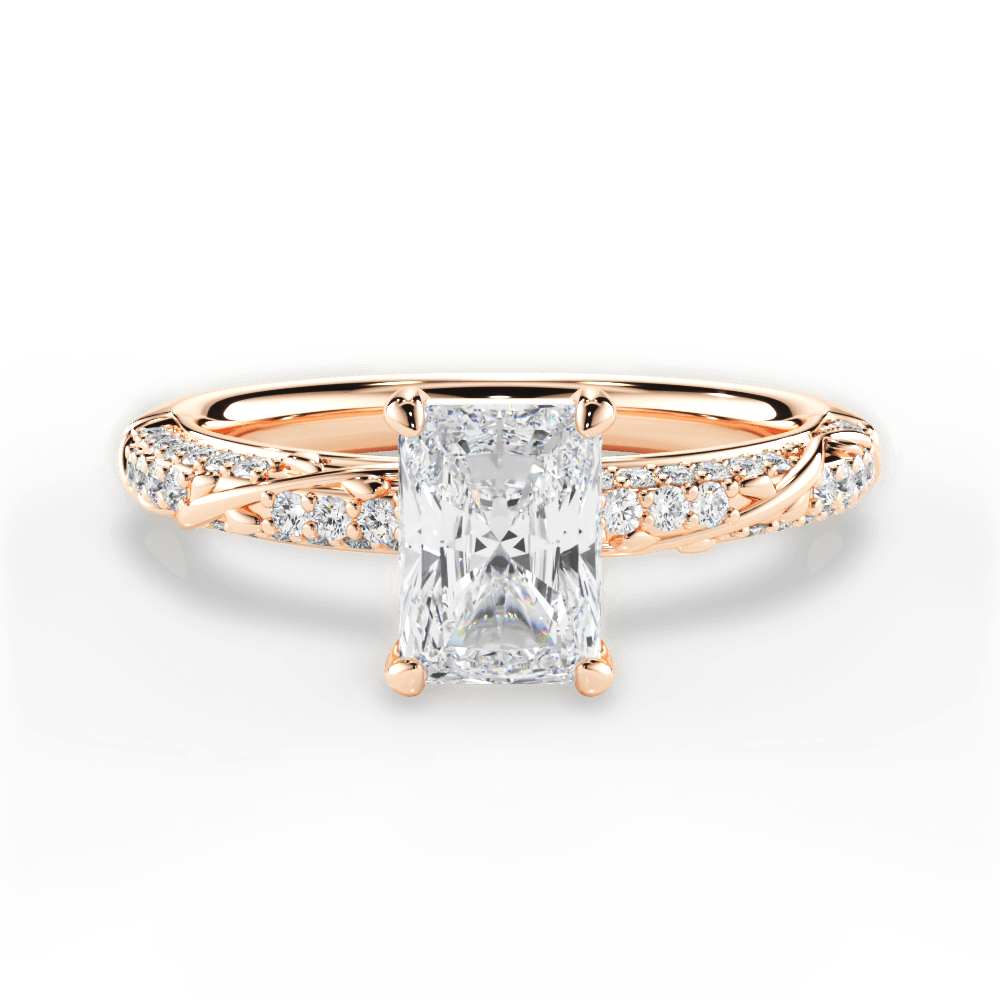 14kt Rose Gold/18kt Rose Gold/radiant/top