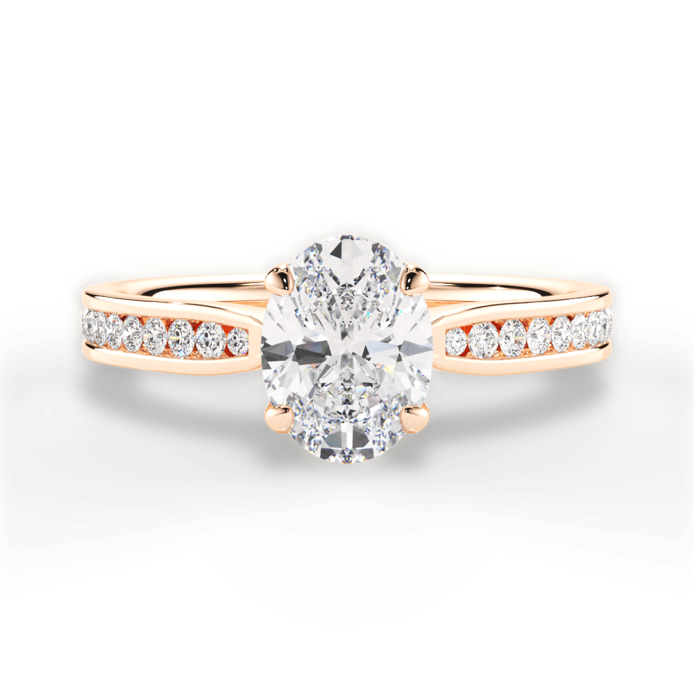 14kt Rose Gold/18kt Rose Gold/oval/top