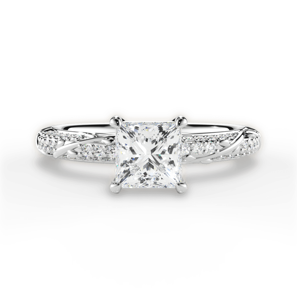 14kt White Gold/18kt White Gold/Platinum/princess/top