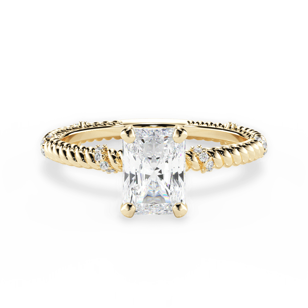14kt Yellow Gold/18kt Yellow Gold/radiant/top