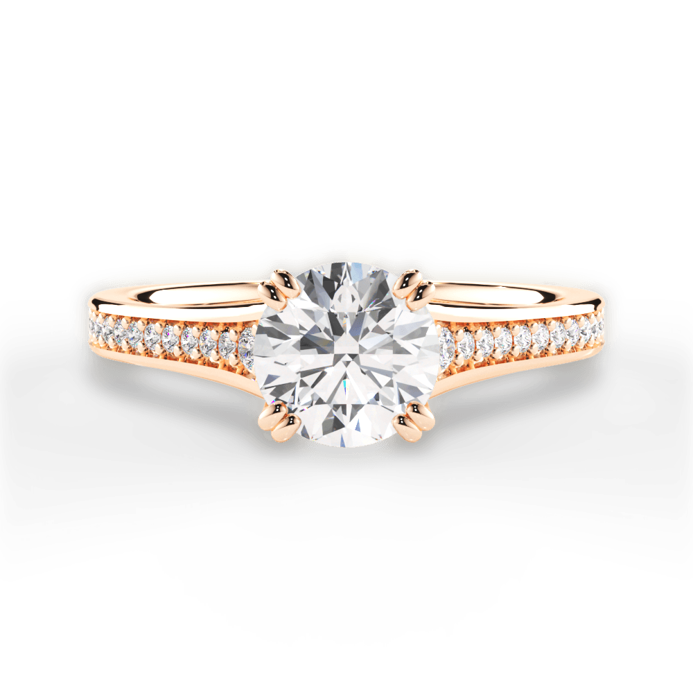 14kt Rose Gold/18kt Rose Gold/round/top