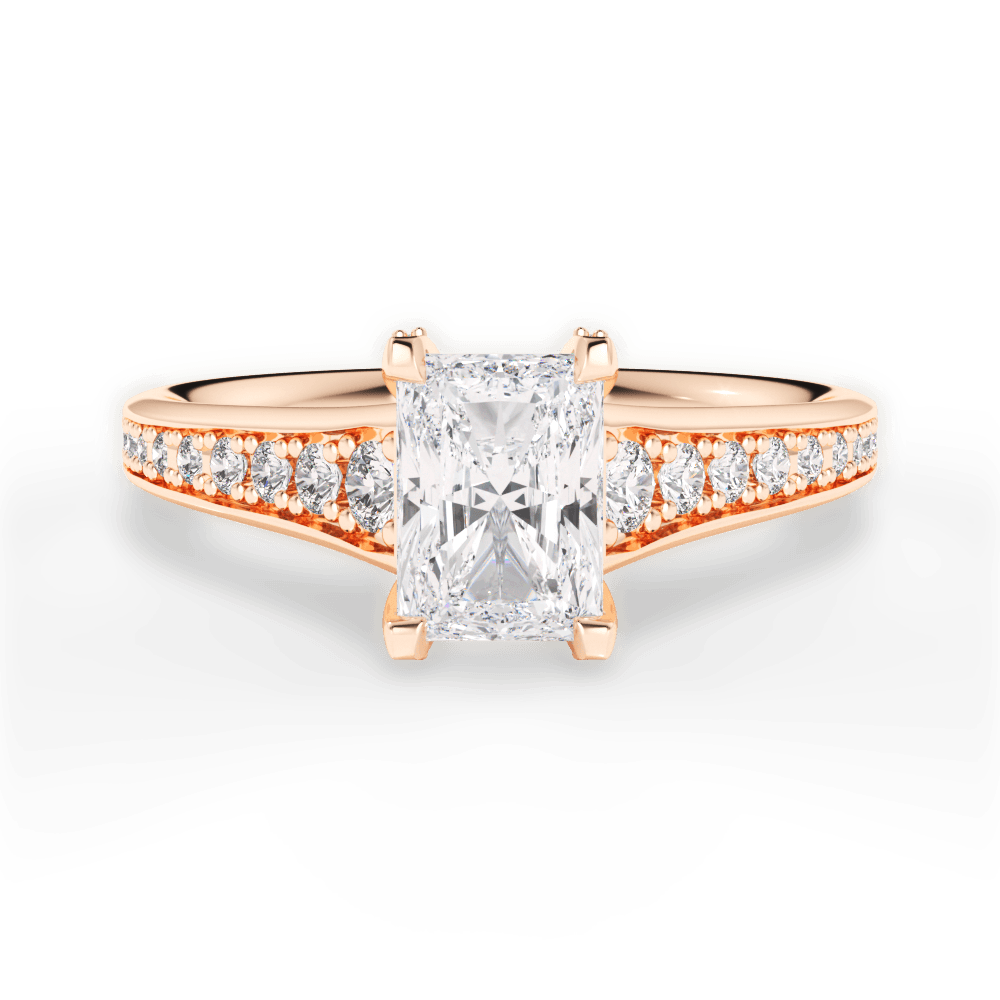 14kt Rose Gold/18kt Rose Gold/radiant/top