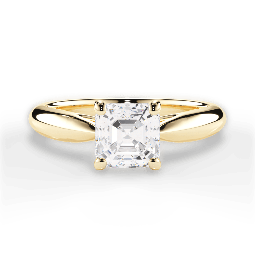 14kt Yellow Gold/18kt Yellow Gold/asscher/top