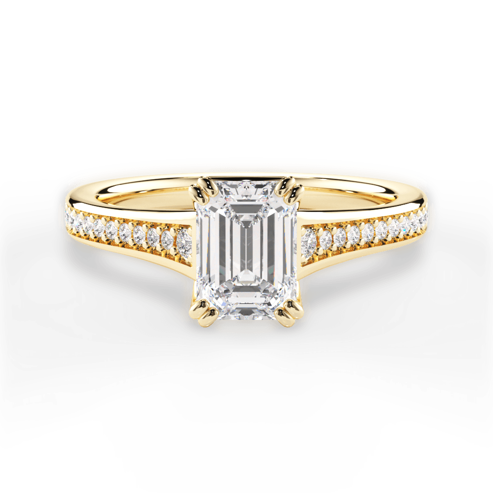 14kt Yellow Gold/18kt Yellow Gold/emerald/top