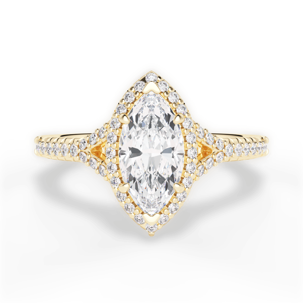 14kt Yellow Gold/18kt Yellow Gold/marquise/top