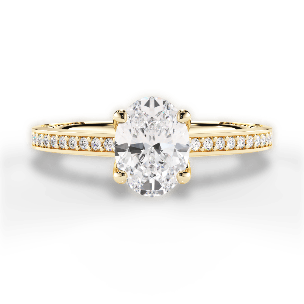14kt Yellow Gold/18kt Yellow Gold/oval/top