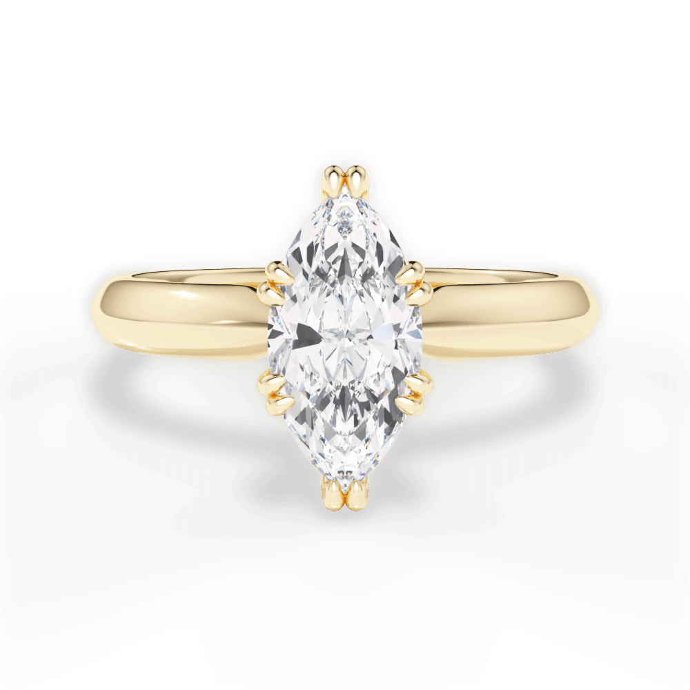 14kt Yellow Gold/18kt Yellow Gold/marquise/top