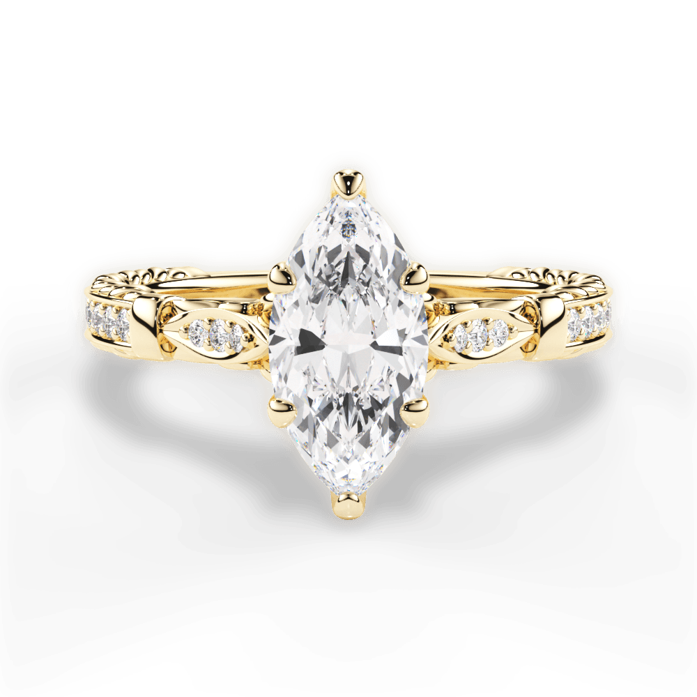 14kt Yellow Gold/18kt Yellow Gold/marquise/top