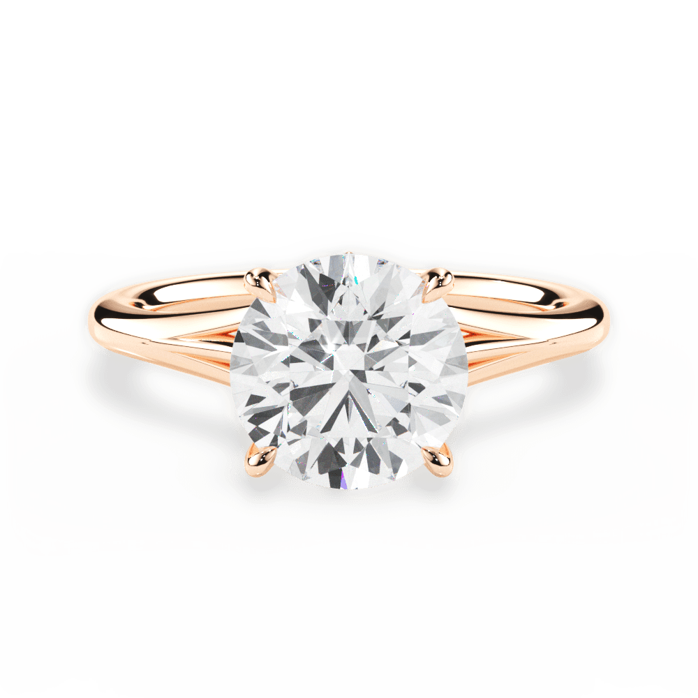 14kt Rose Gold/18kt Rose Gold/round/top