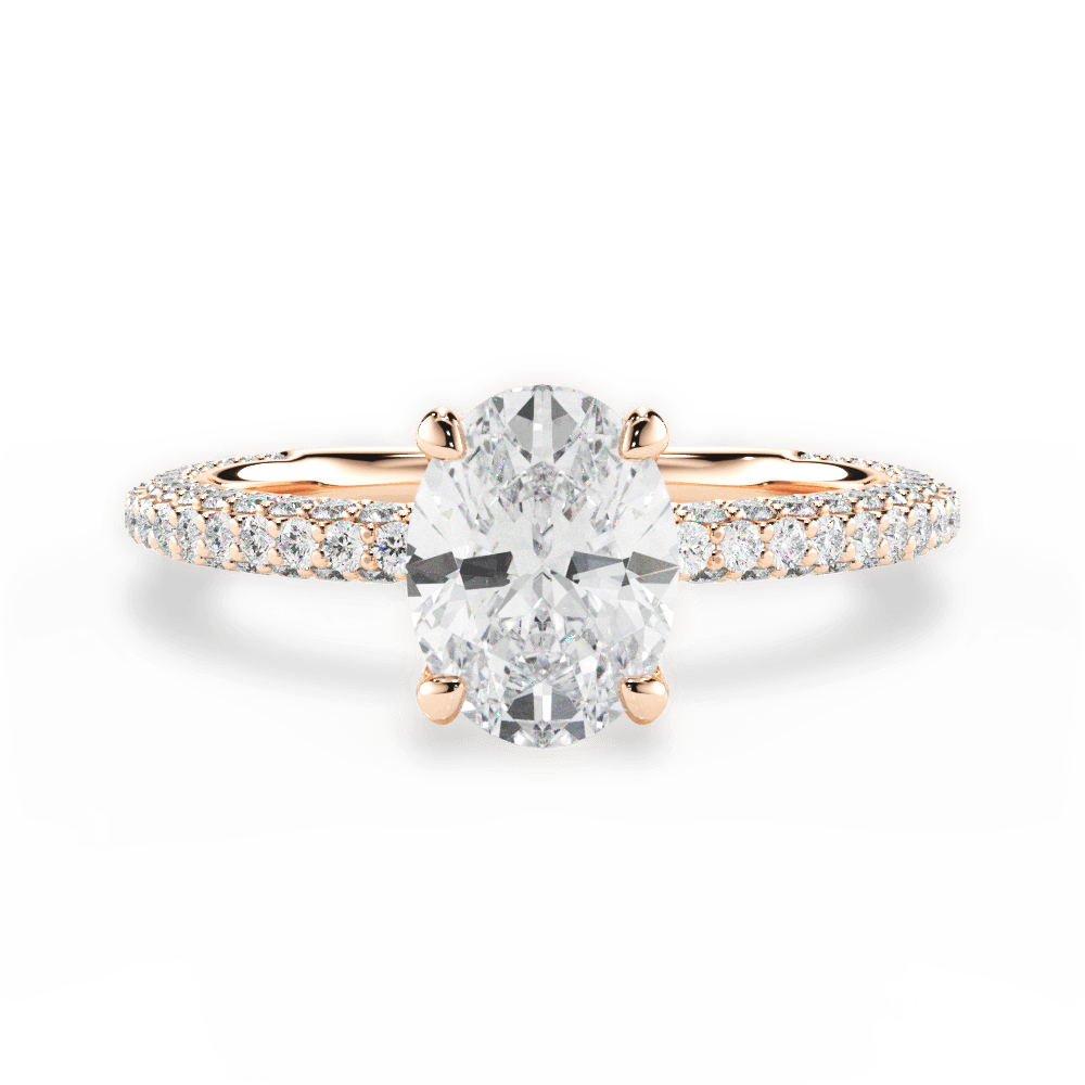 14kt Rose Gold/18kt Rose Gold/oval/top