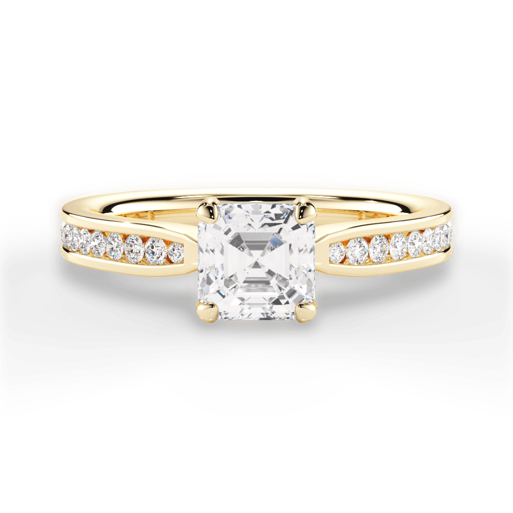 14kt Yellow Gold/18kt Yellow Gold/asscher/top