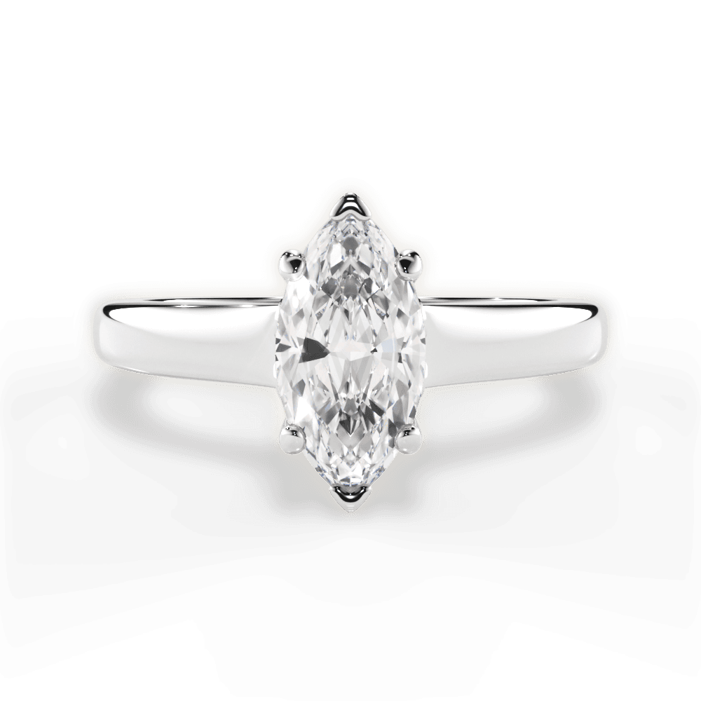 14kt White Gold/18kt White Gold/Platinum/marquise/top