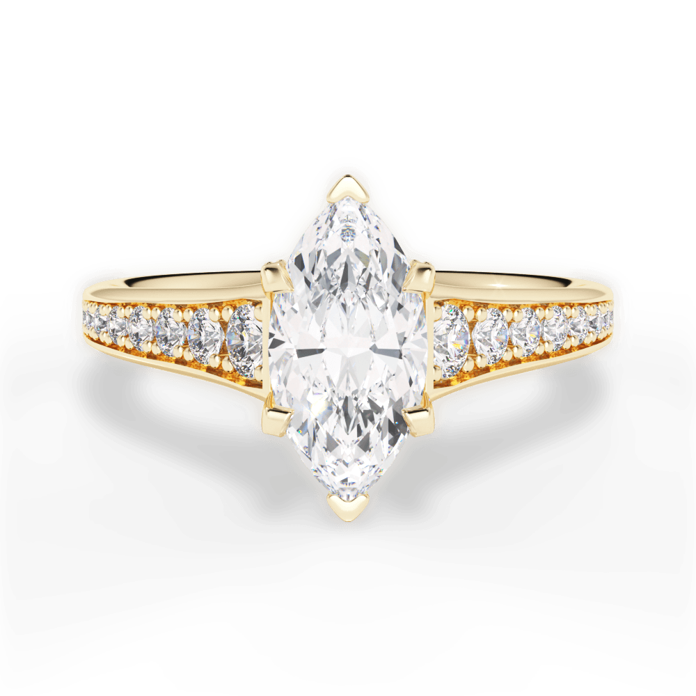 14kt Yellow Gold/18kt Yellow Gold/marquise/top