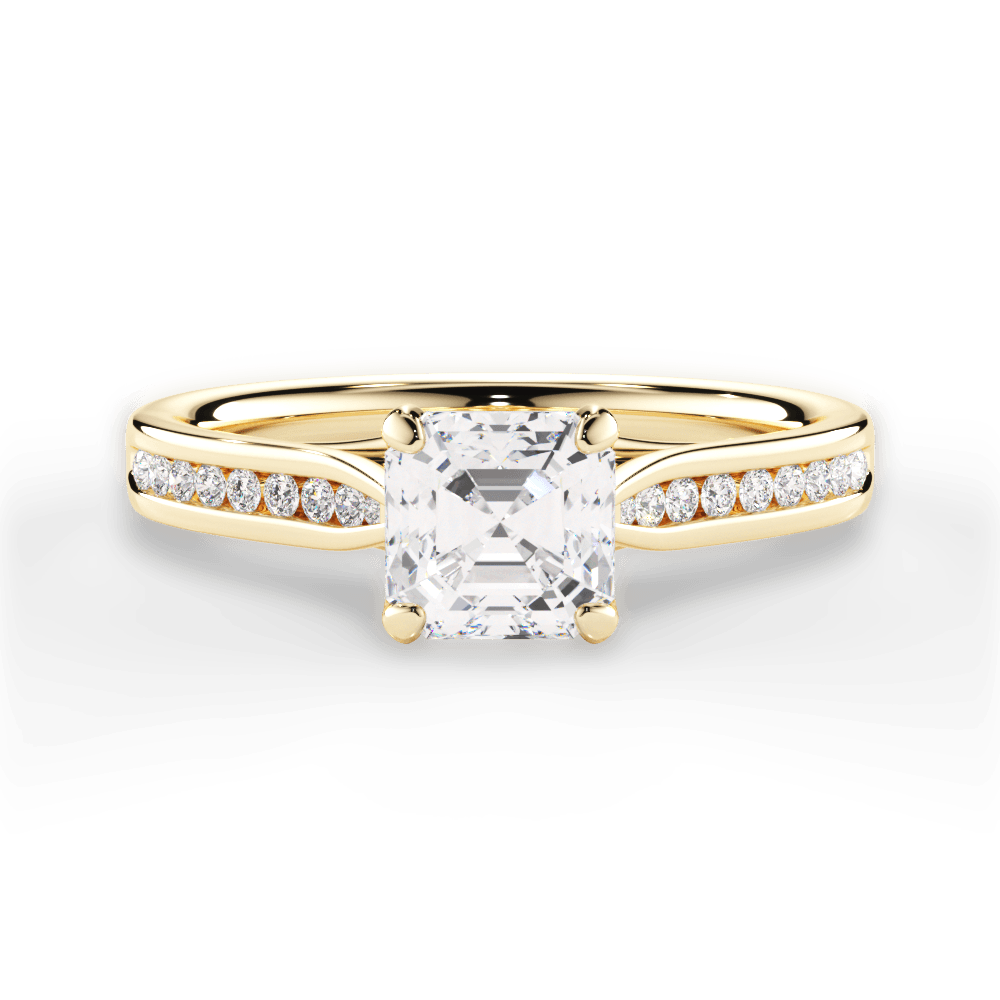 14kt Yellow Gold/18kt Yellow Gold/asscher/top