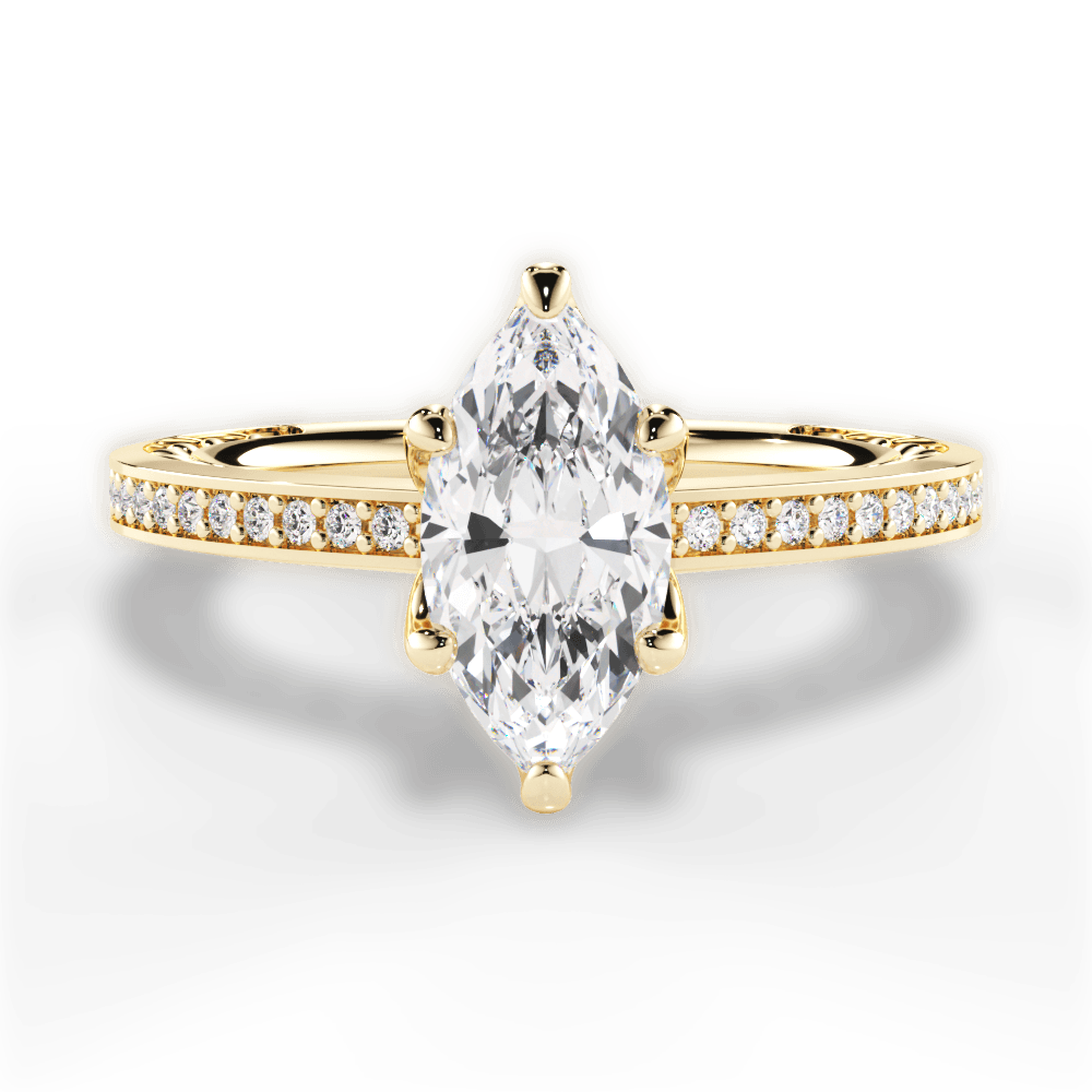 14kt Yellow Gold/18kt Yellow Gold/marquise/top