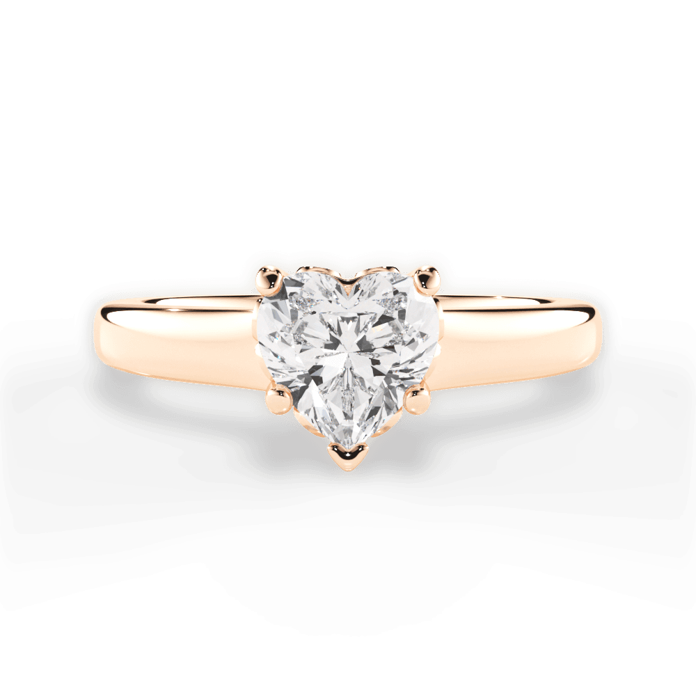 14kt Rose Gold/18kt Rose Gold/heart/top
