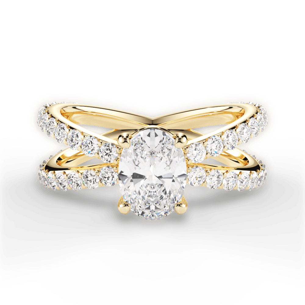 14kt Yellow Gold/18kt Yellow Gold/oval/top