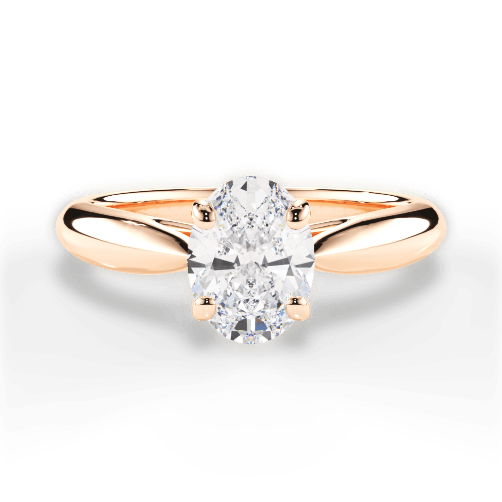 14kt Rose Gold/18kt Rose Gold/oval/top