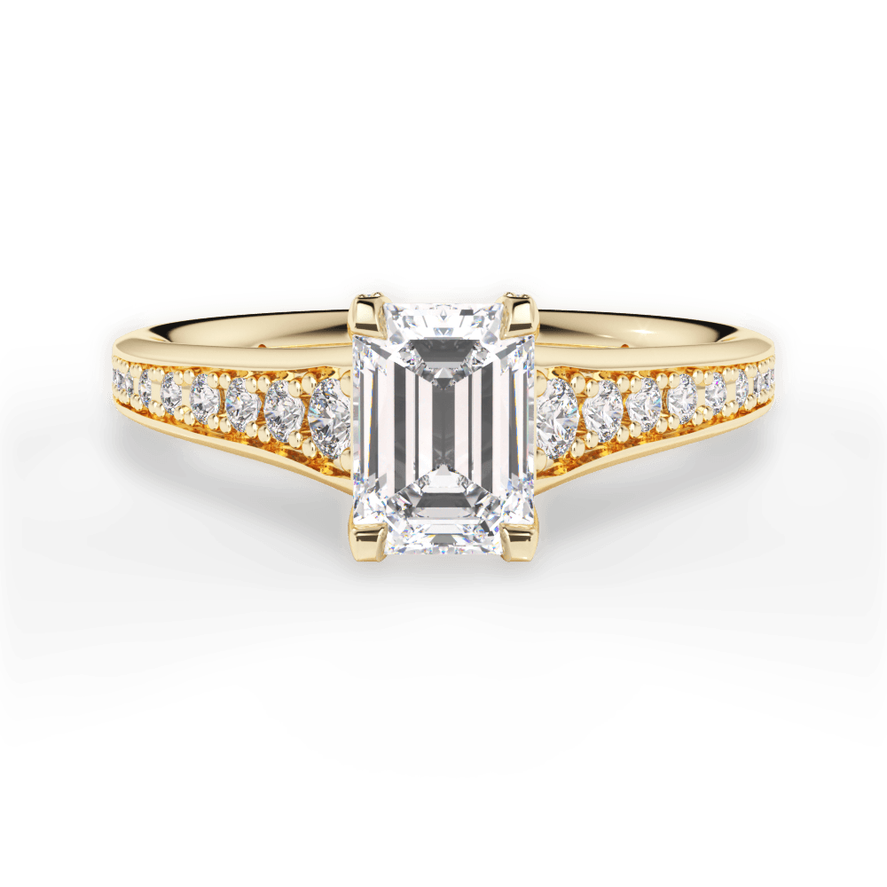 14kt Yellow Gold/18kt Yellow Gold/emerald/top