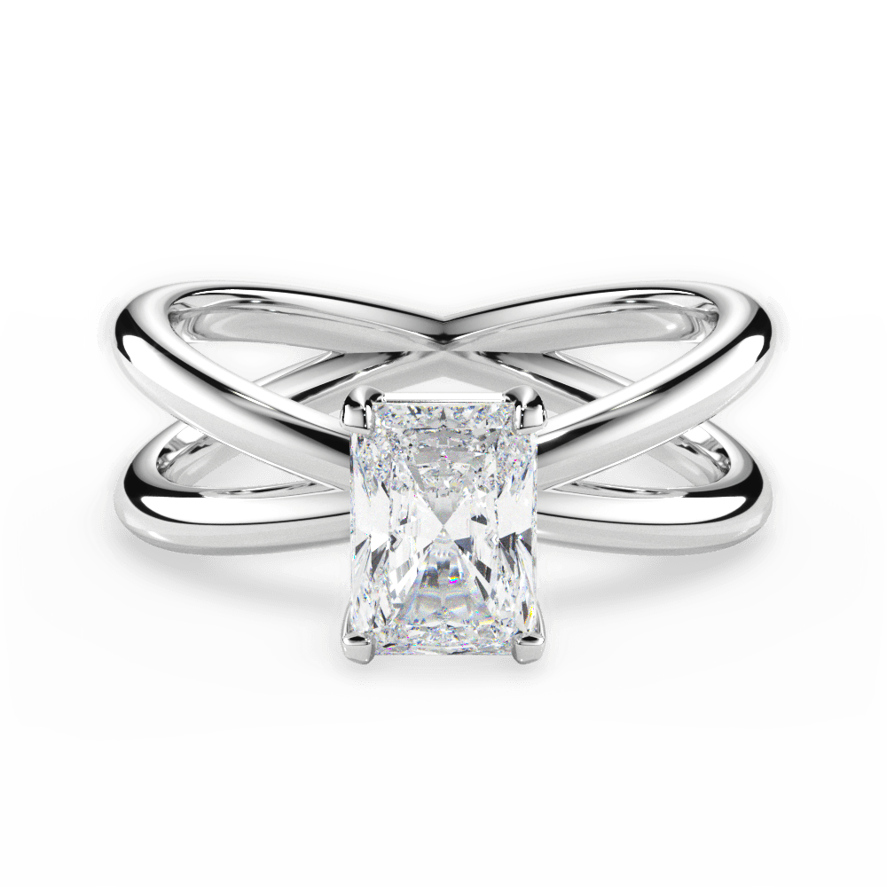 14kt White Gold/18kt White Gold/Platinum/radiant/top