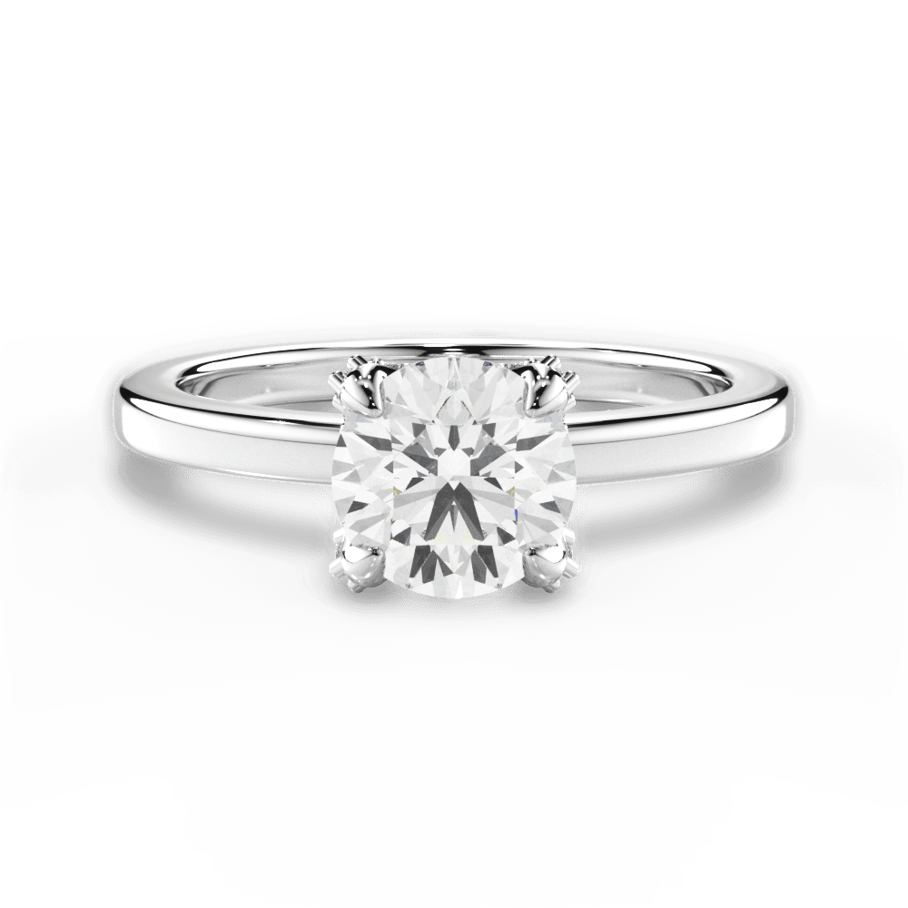 14kt White Gold/18kt White Gold/Platinum/round/top