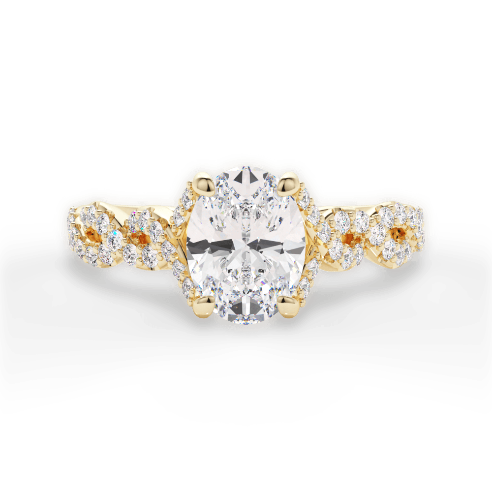 14kt Yellow Gold/18kt Yellow Gold/oval/top