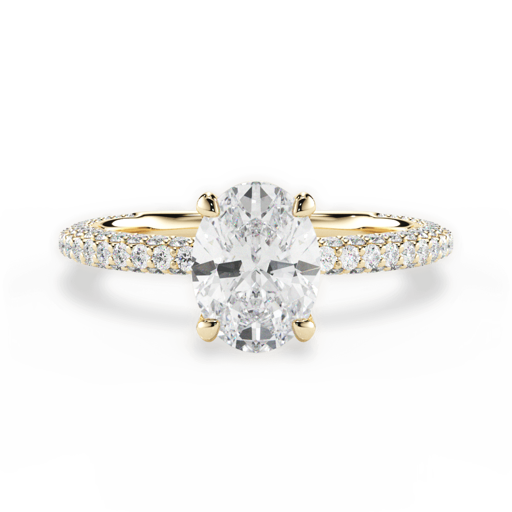 14kt Yellow Gold/18kt Yellow Gold/oval/top