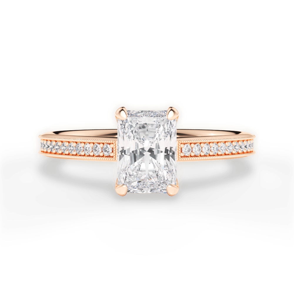 14kt Rose Gold/18kt Rose Gold/radiant/top