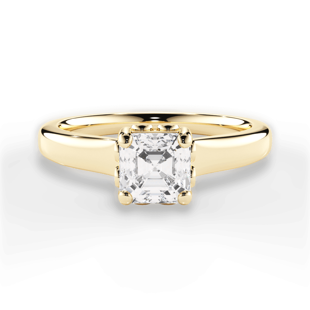 14kt Yellow Gold/18kt Yellow Gold/asscher/top