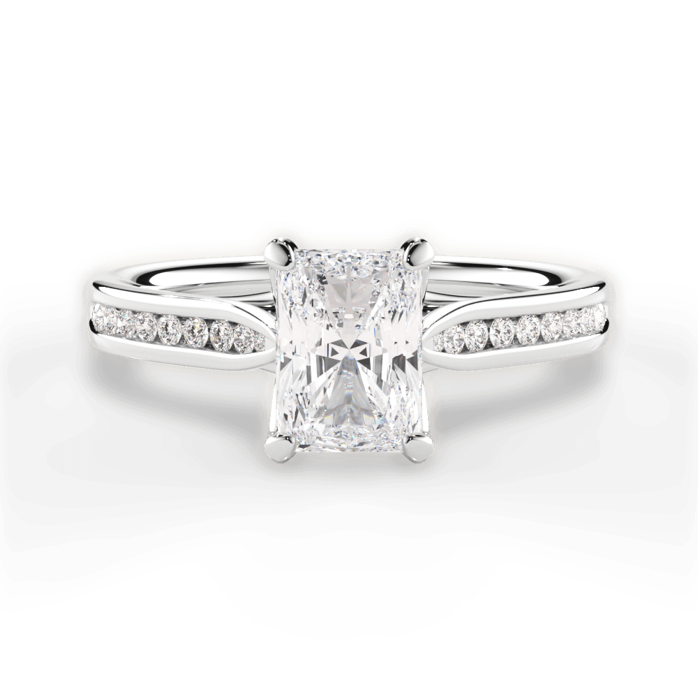 14kt White Gold/18kt White Gold/Platinum/radiant/top