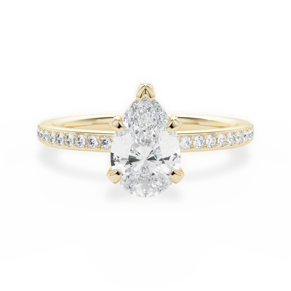 14kt Yellow Gold/18kt Yellow Gold/pear/top