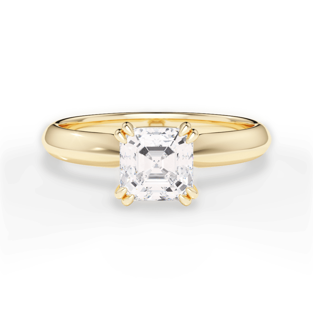 14kt Yellow Gold/18kt Yellow Gold/asscher/top