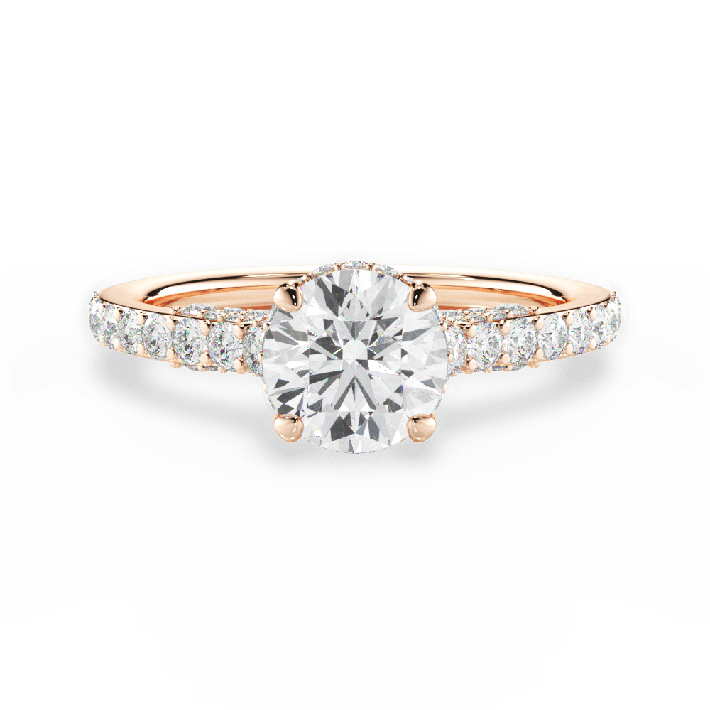 14kt Rose Gold/18kt Rose Gold/round/top