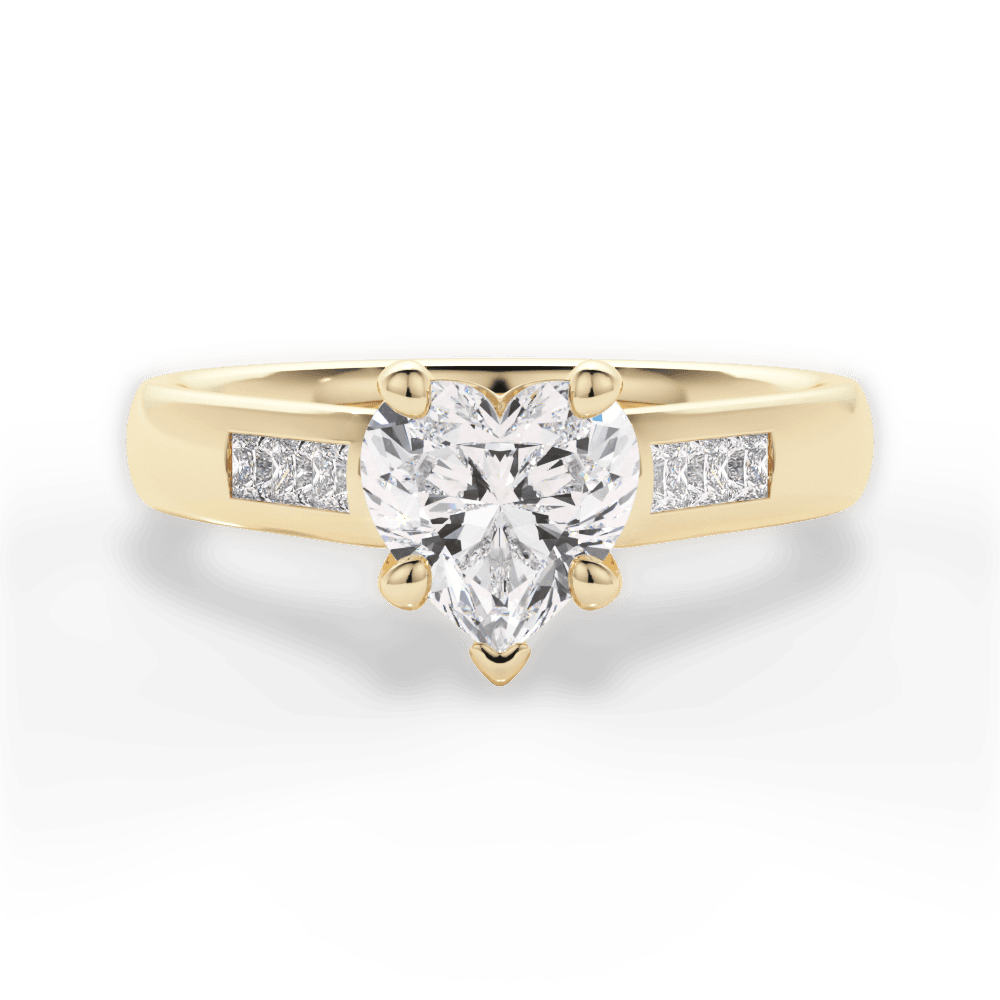 14kt Yellow Gold/18kt Yellow Gold/heart/top