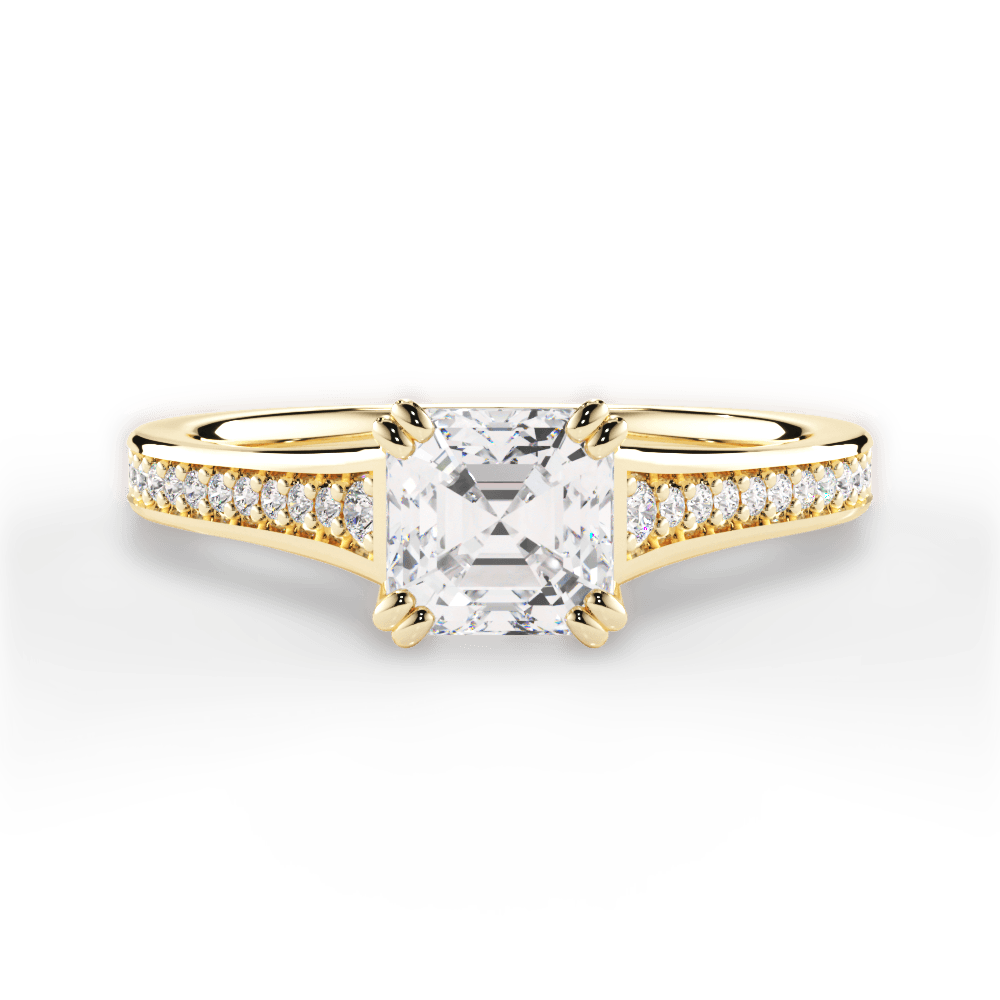 14kt Yellow Gold/18kt Yellow Gold/asscher/top
