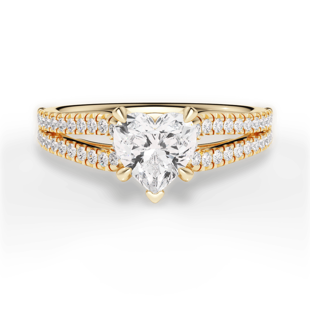 14kt Yellow Gold/18kt Yellow Gold/heart/top